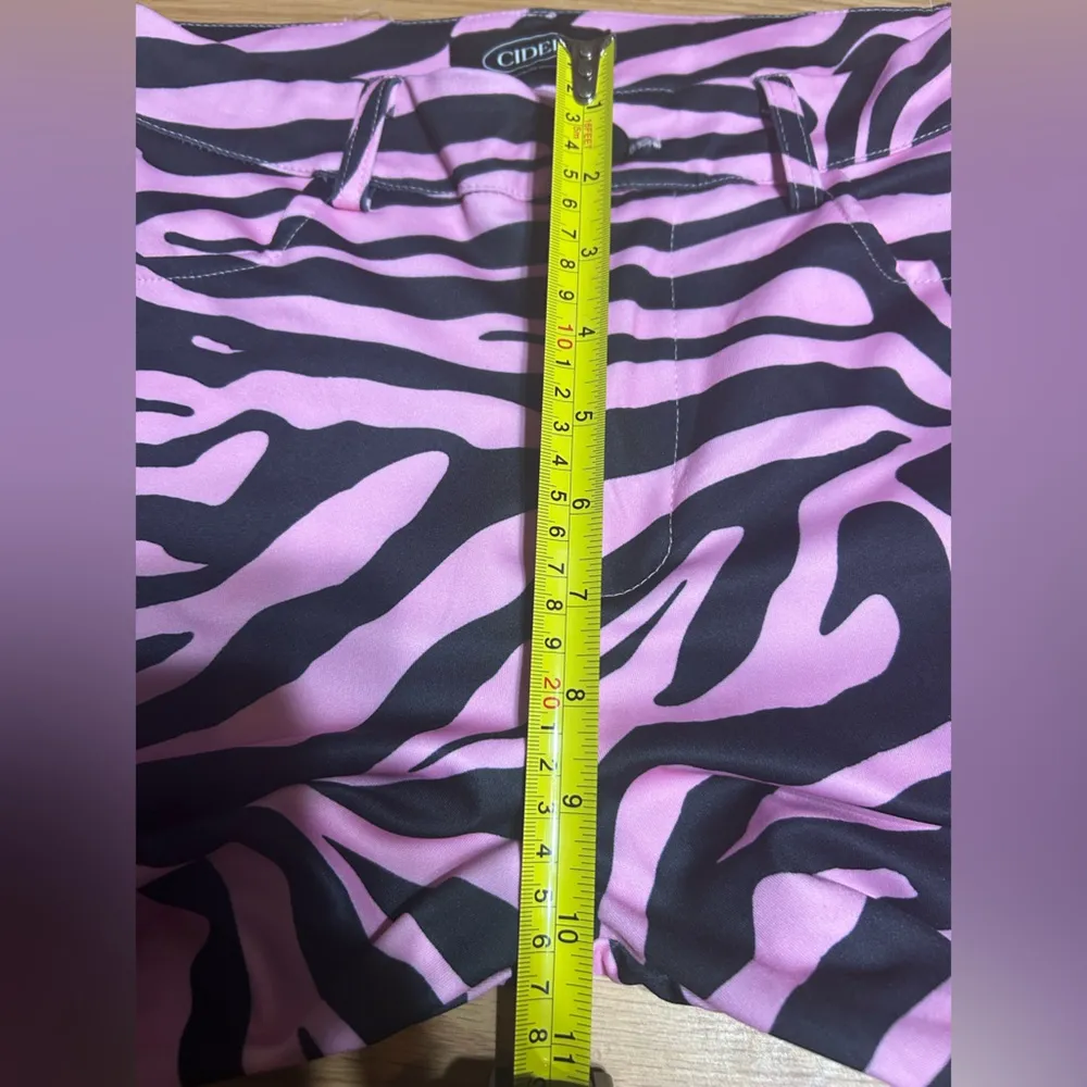Cider pink & black zebra print pants Medium - Image 8