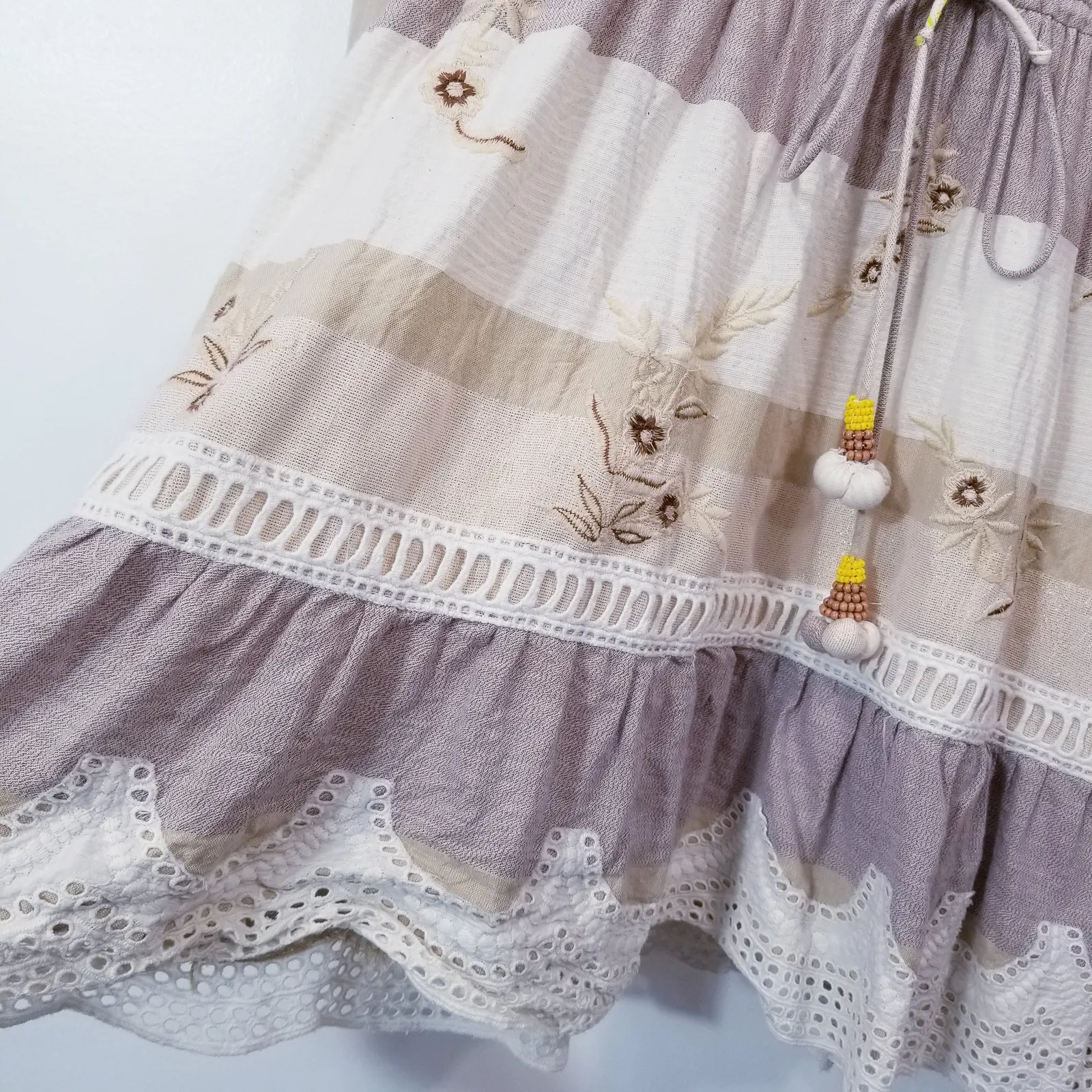 Anthropologie Hemant & Nandita Shimmer Embroidery Bohemian Dress - Image 9