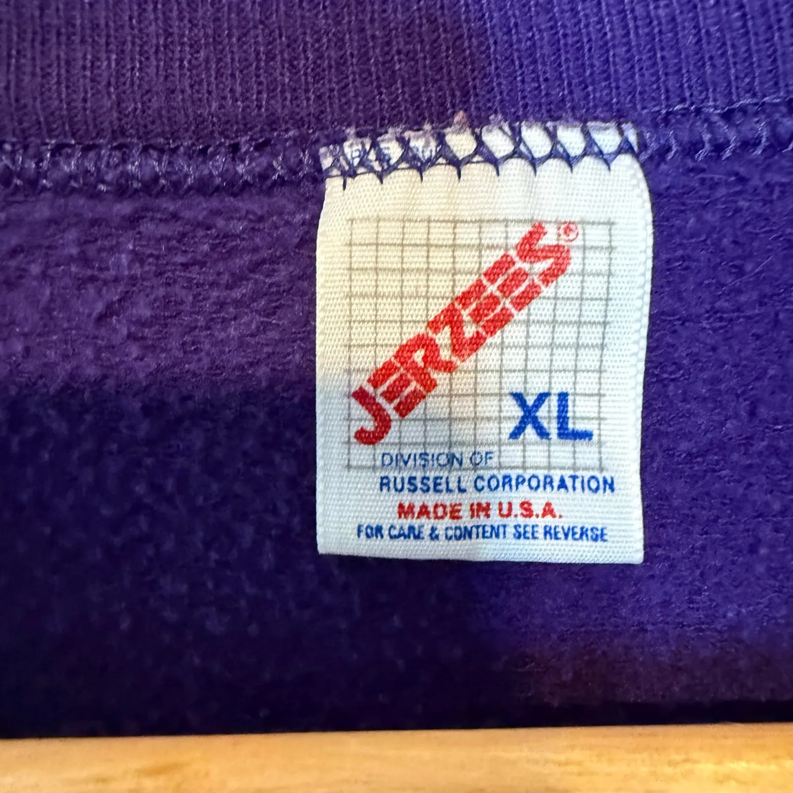 Jerzees Purple Spring Sweatshirt XL Womens VTG Easter Printed Floral - Image 5