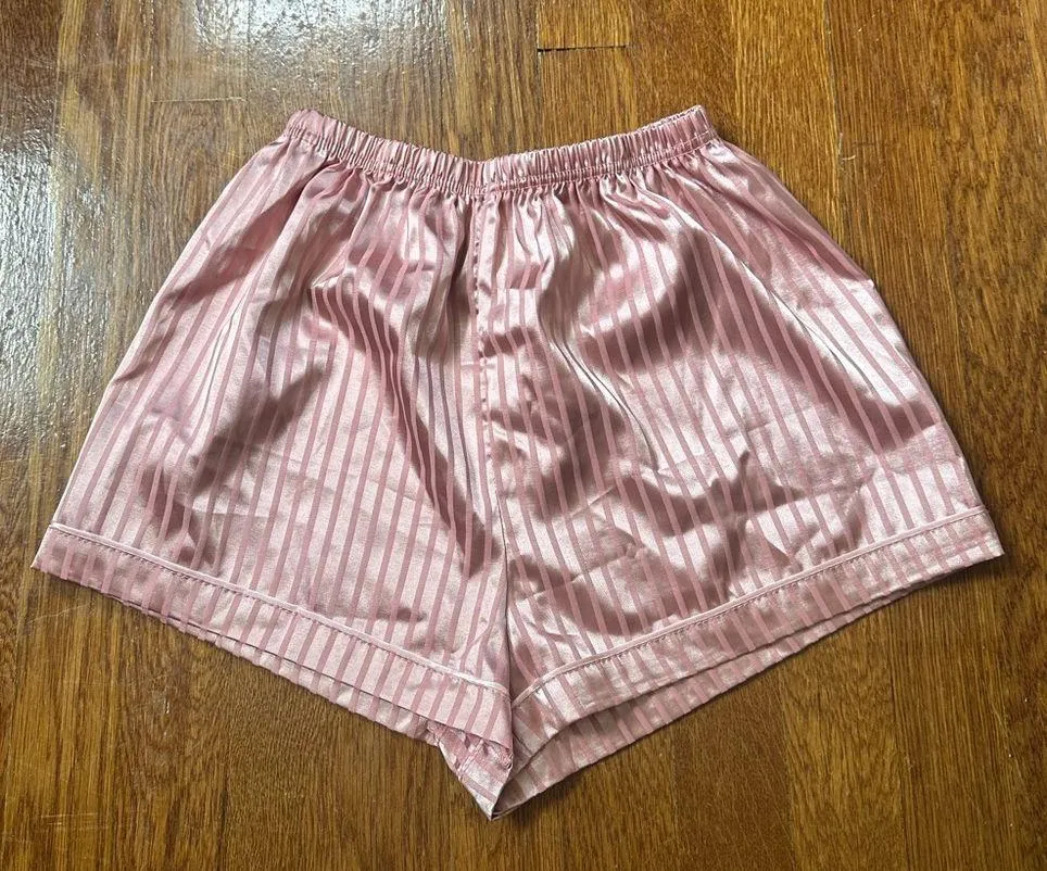 Satin sleep shorts White - Image 5