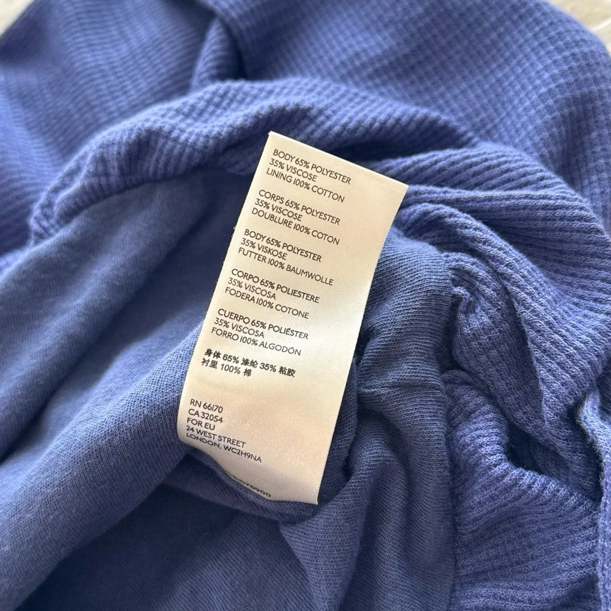 Free People We The Free Bondi Thermal Long Sleeve Top True Blue Size XS - Image 11