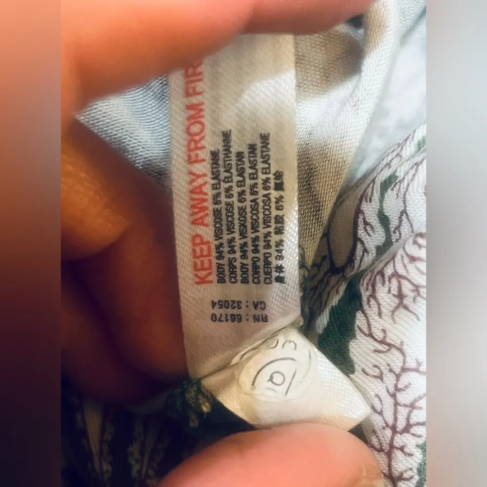 Anthropologie Jessie Cream & Green
Floral Cropped Wide Leg Jumpsuit size XS - Image 13