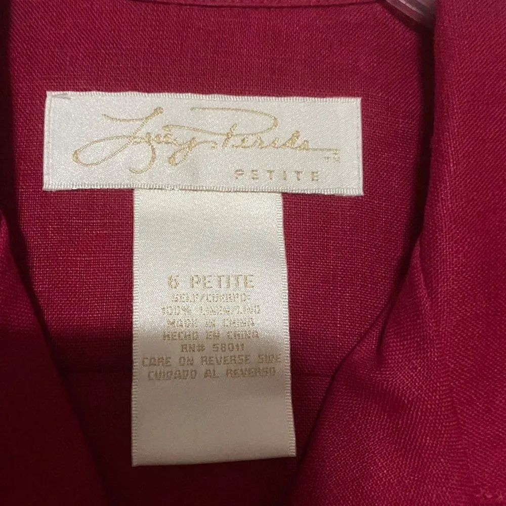 Lucy Pareda magenta Capri pantsuit 2pcs Red Size 6P - Image 4