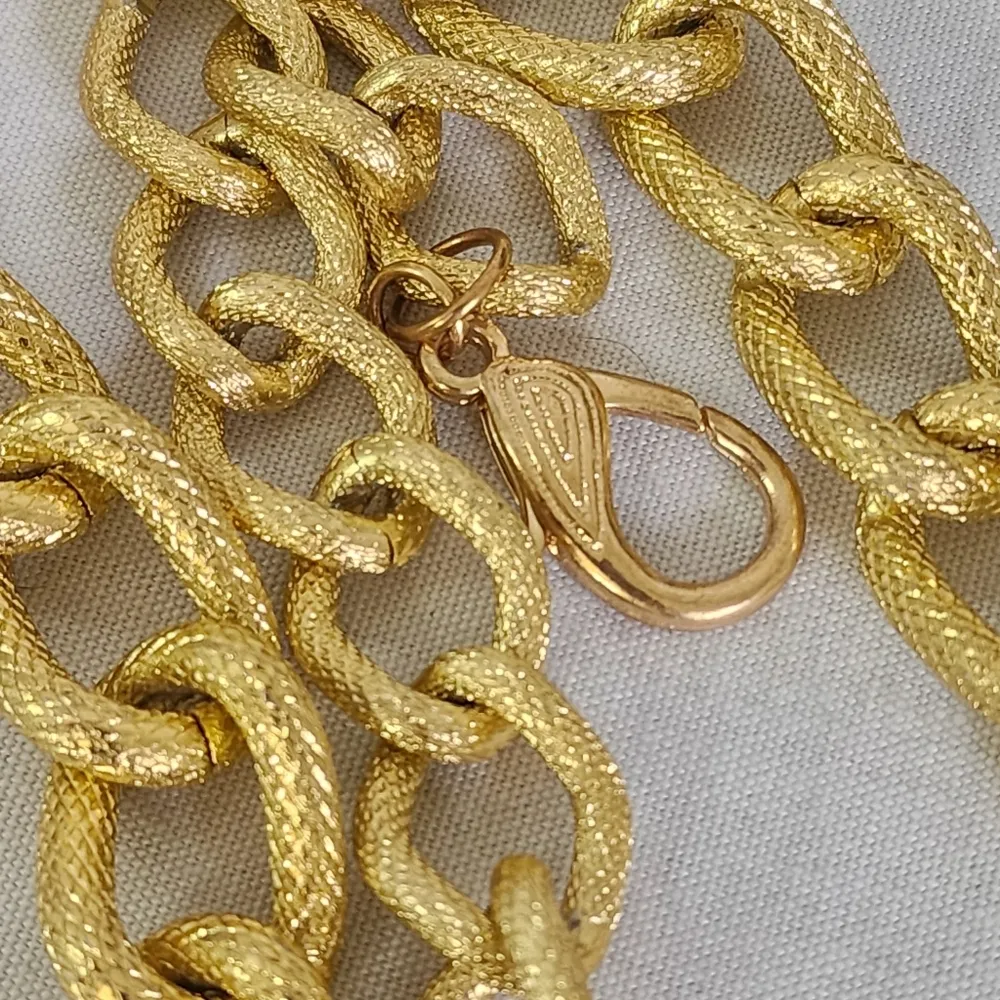 Gold Textured Chunky Chain Link Belt Adjustable - Image 2