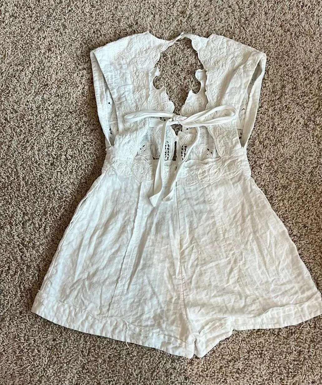 White Lace Romper - Image 3