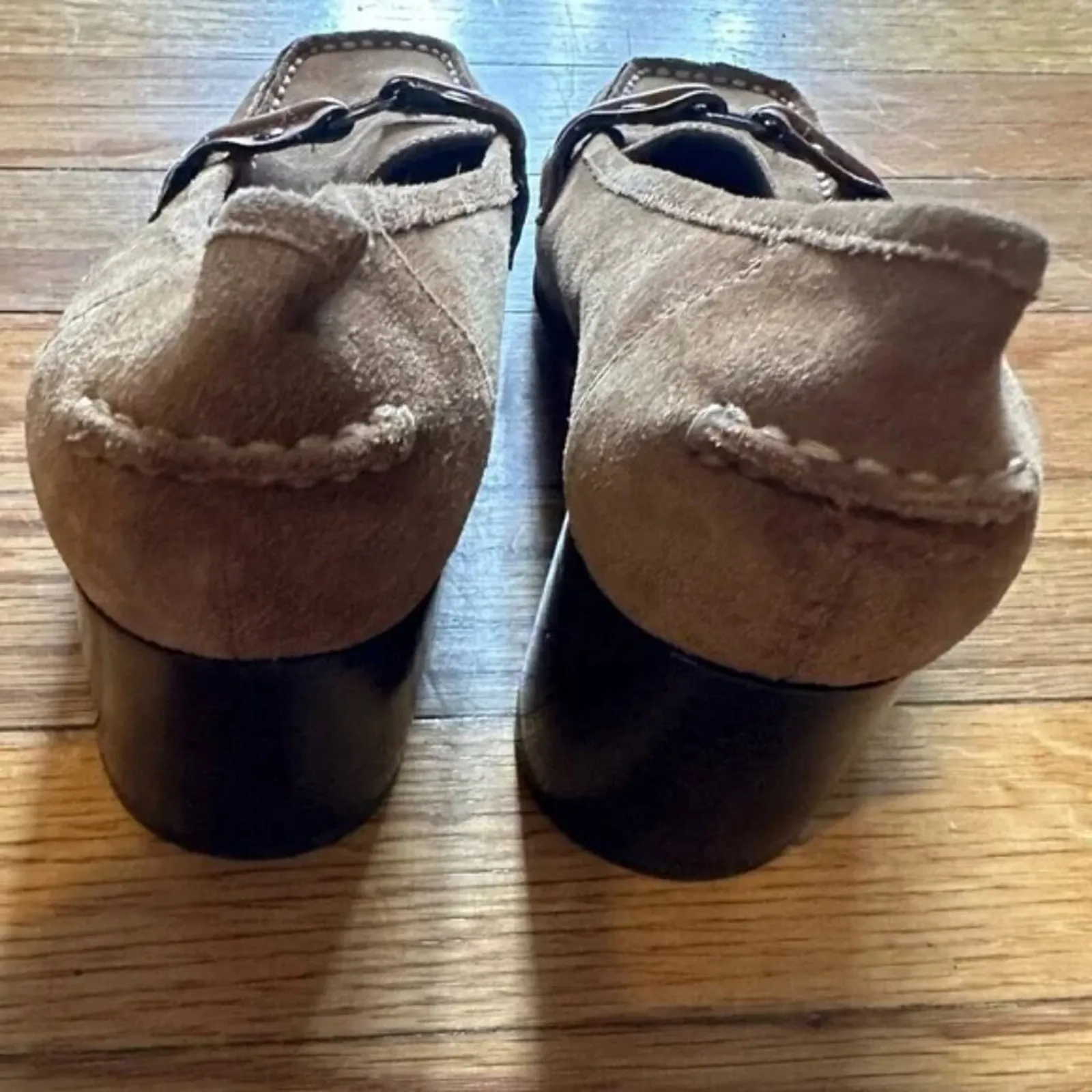 Aerosoles Brown Suede Heeled Loafers – Size 5.5 - Image 5