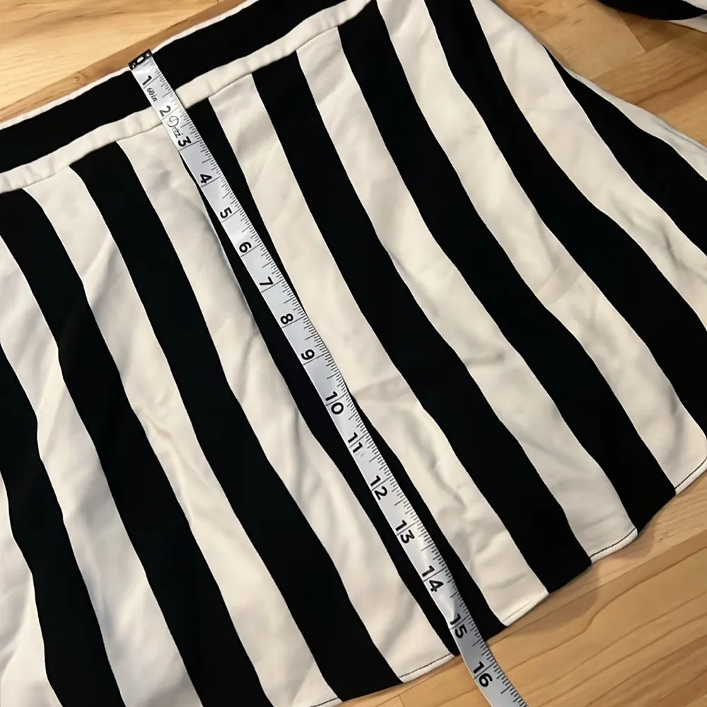 Milly Off the Shoulder Black & White Striped Top - Image 2