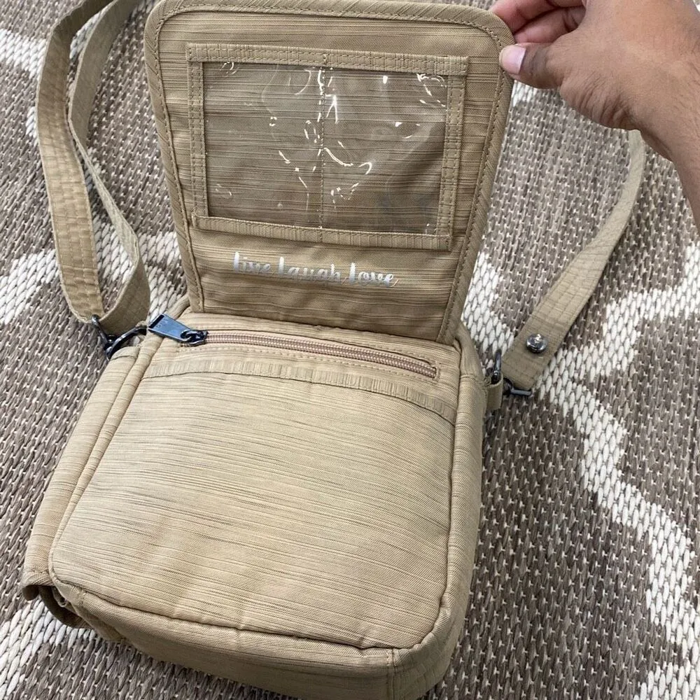 Lug Flapper Multi pocket Crossbody bag Tan - Image 3