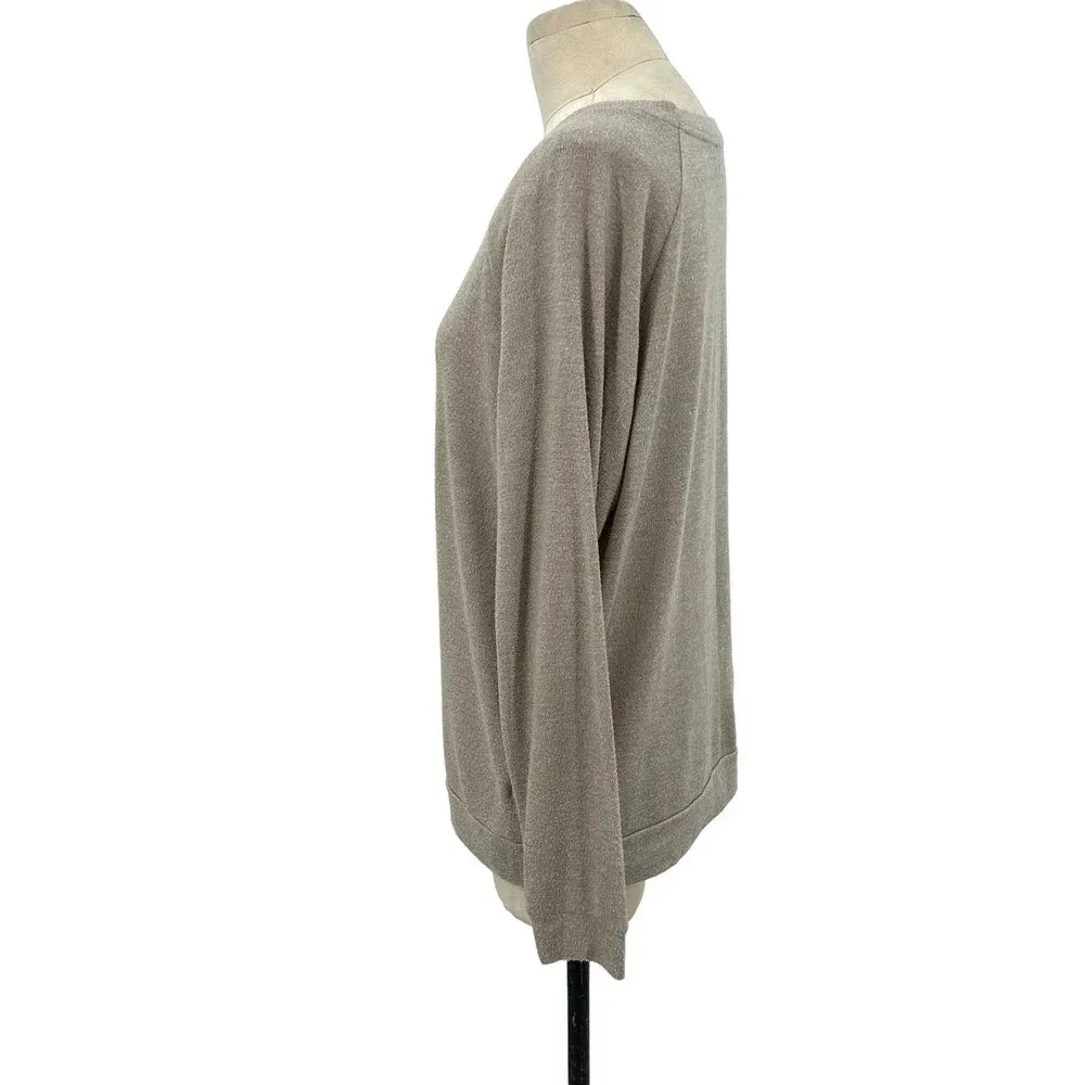 Nation Ltd  Beige Tan‎ Pullover Sweatshirt Top Size Medium - Image 4