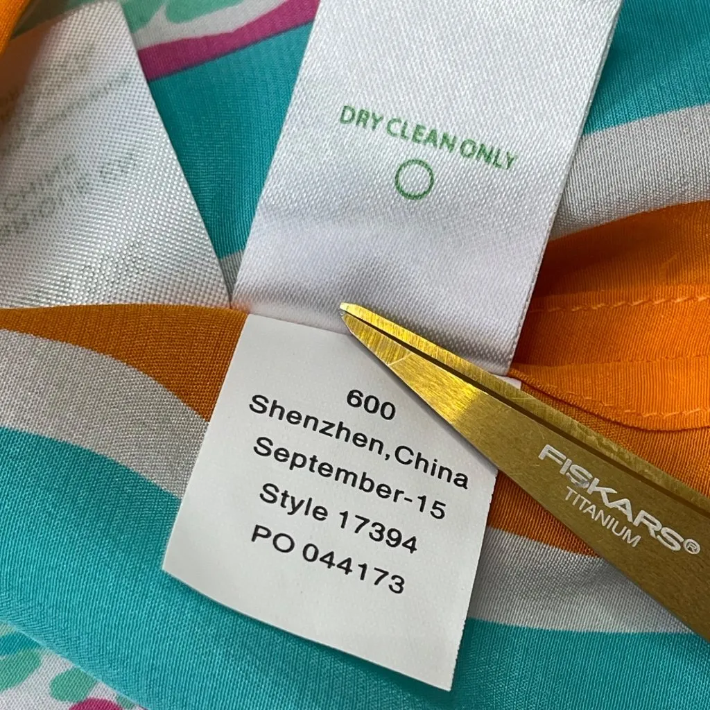 Lilly Pulitzer‎ Julia Caftan Silk Top Women's Size L/XL Capri PInk Beach Bound - Image 8