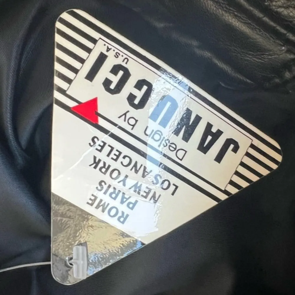 NWT Vintage Janucci Leather Pants High Waisted Made in Italy | 26” Waist Black - Image 2