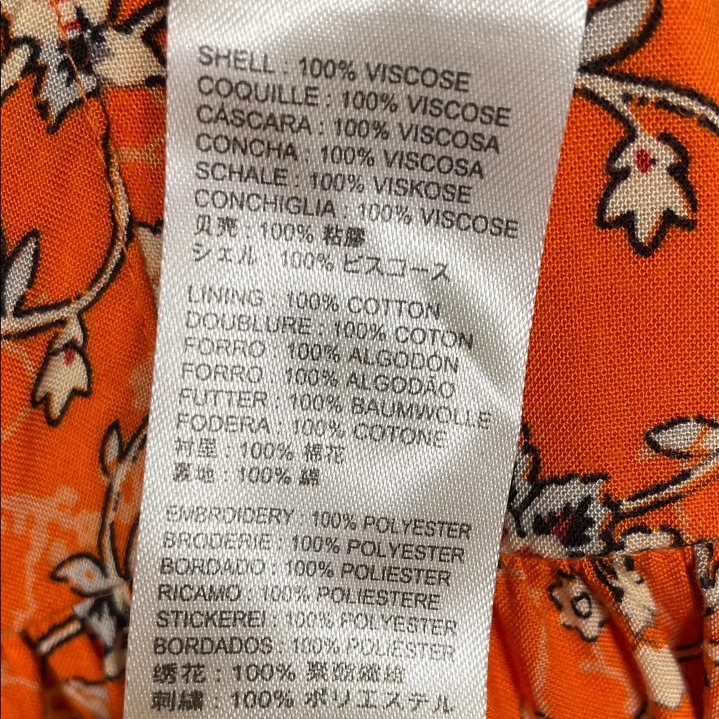 Urban Outfitters Women’s Boho Floral Print Orange Multicolor Tank Mini Dress - Image 10