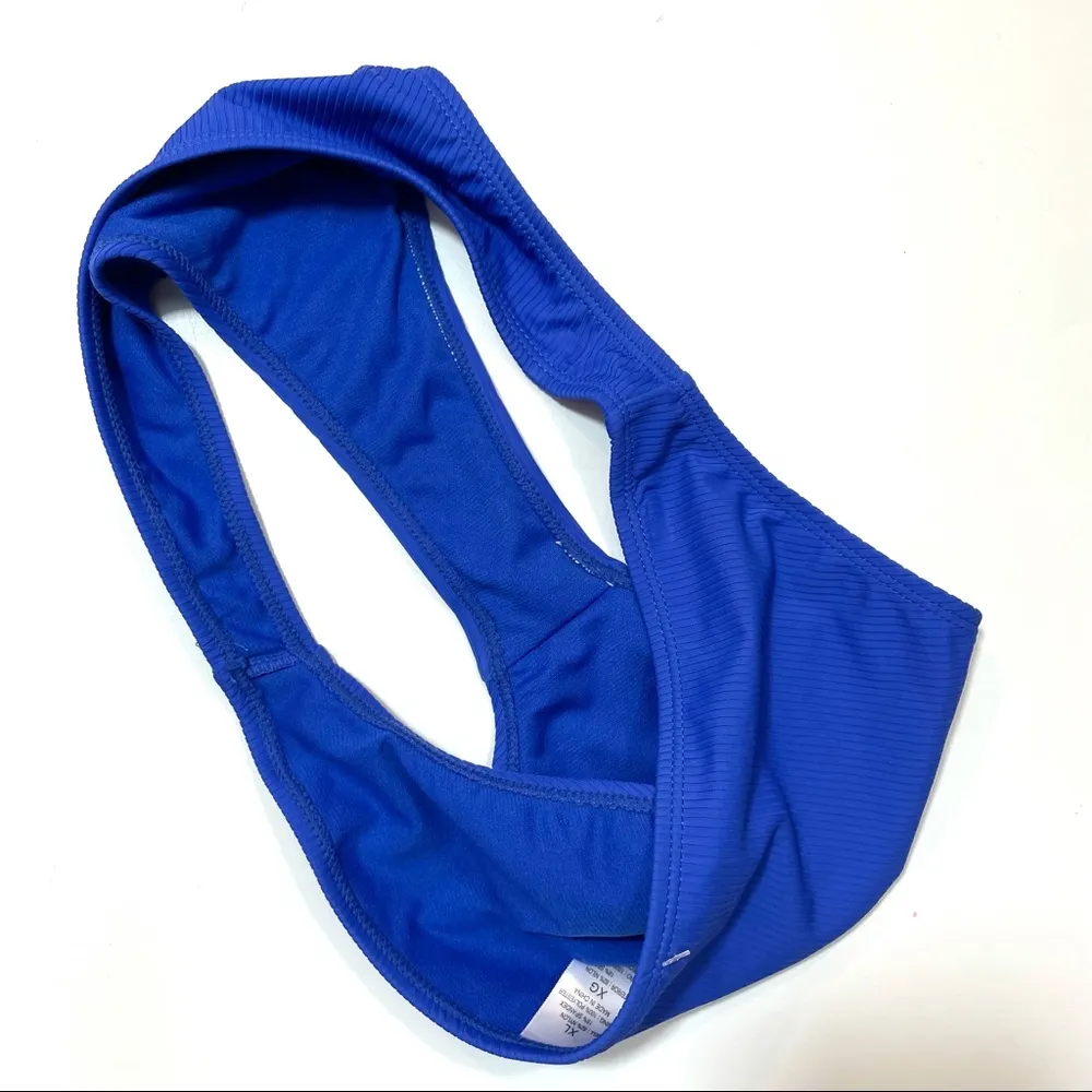 California Waves BLUE Ribbed Bikini Swim Bottom - Image 5