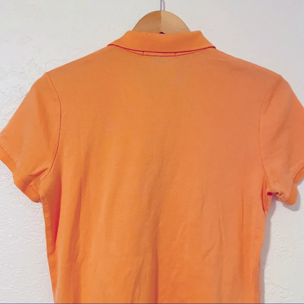 Ralph Lauren Golf Women’s Crest Embroidered Polo Shirt Orange Size‎ Large - Image 3