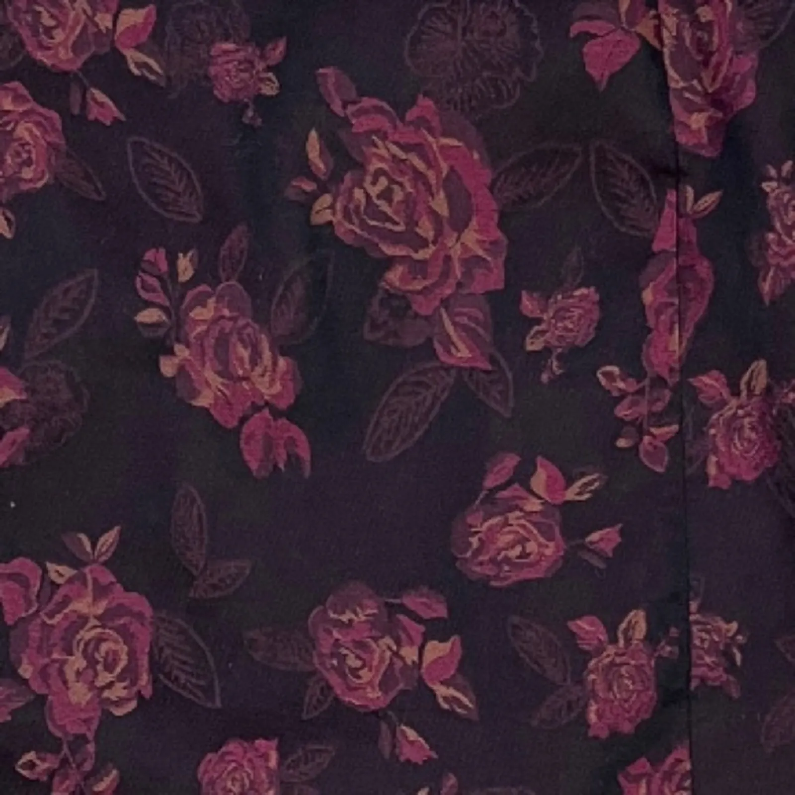 White House Black Market Black Pink Floral Pencil Skirt Women's Plus Size 18W - Image 7