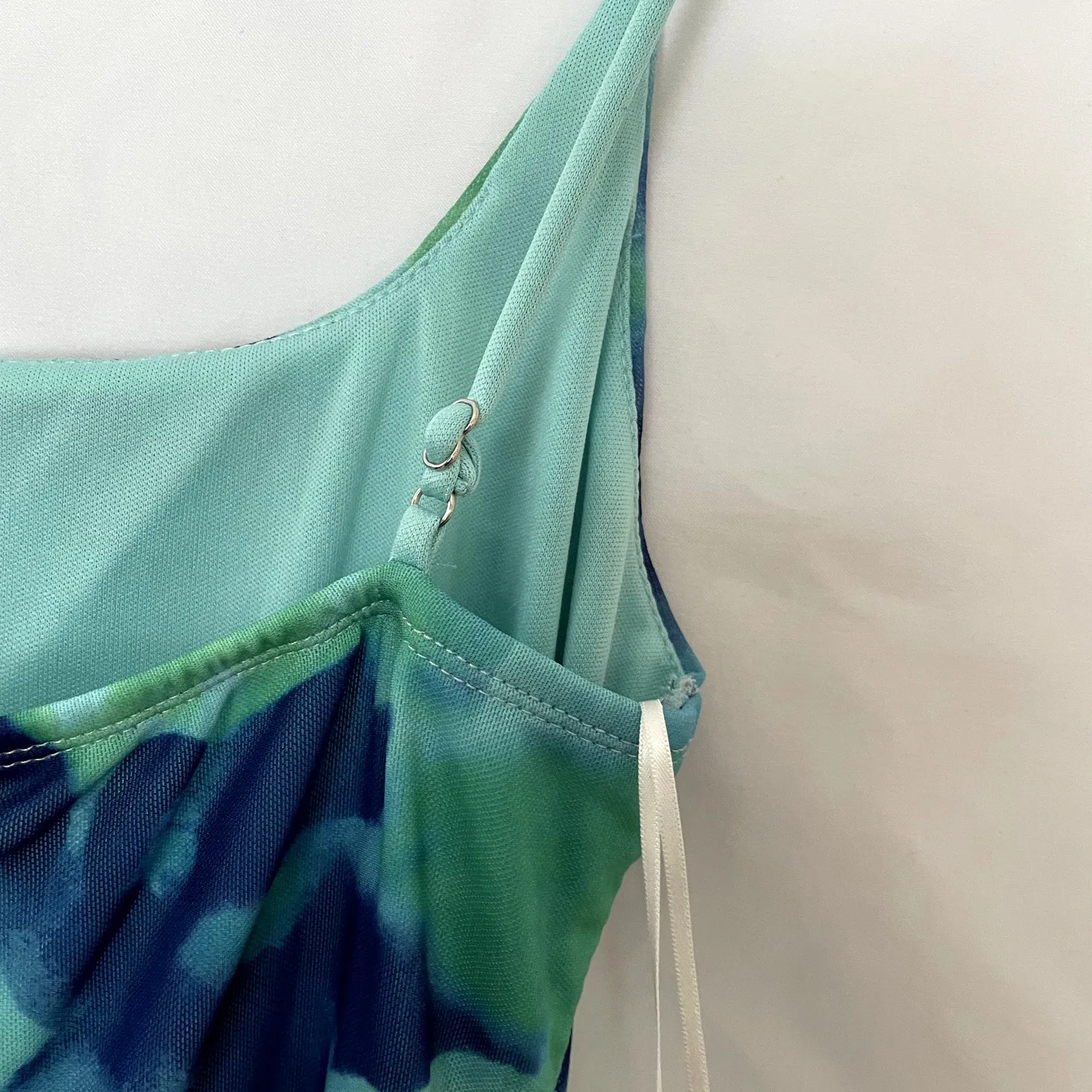 Hello Molly green blue fairy core maxi bodycon dress women's size M prom elegant Size M - Image 6