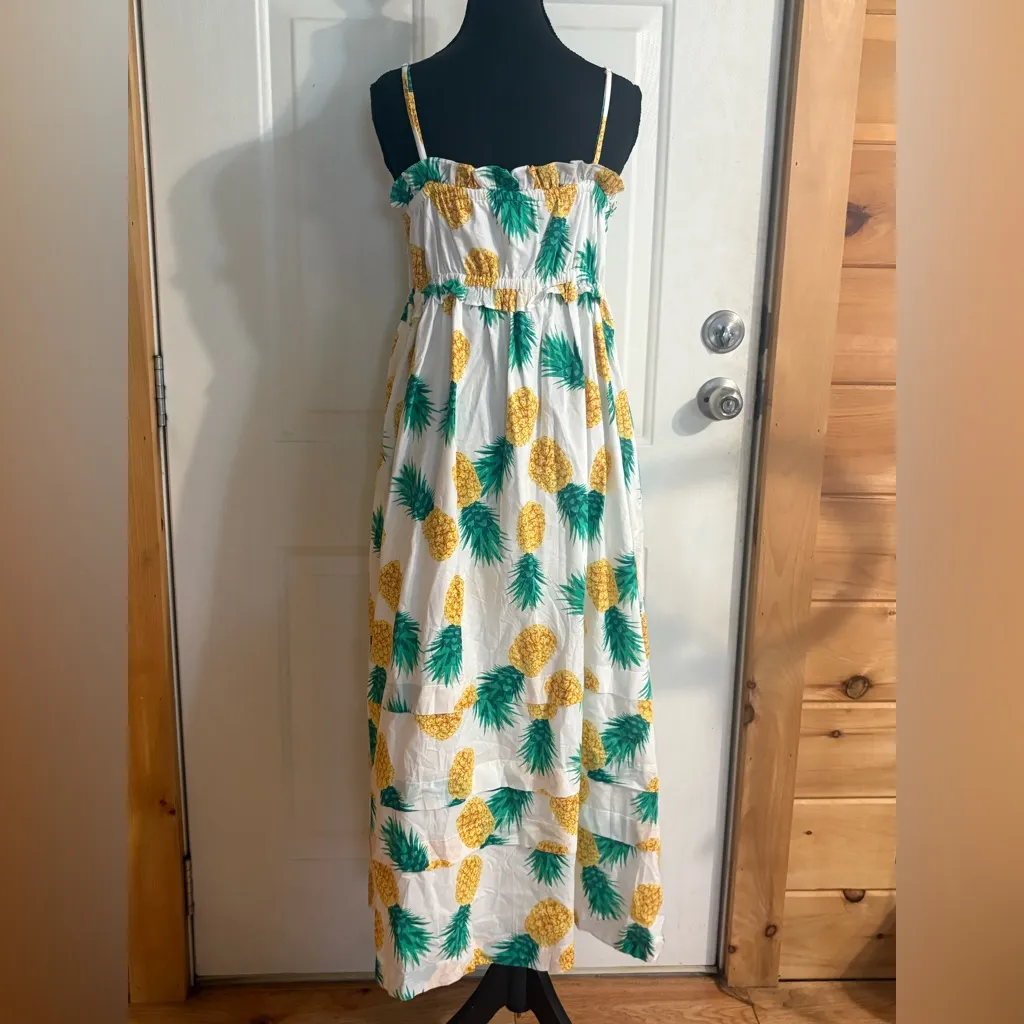 J. Crew Pineapple Print 100% cotton Dress size 6 * - Image 5
