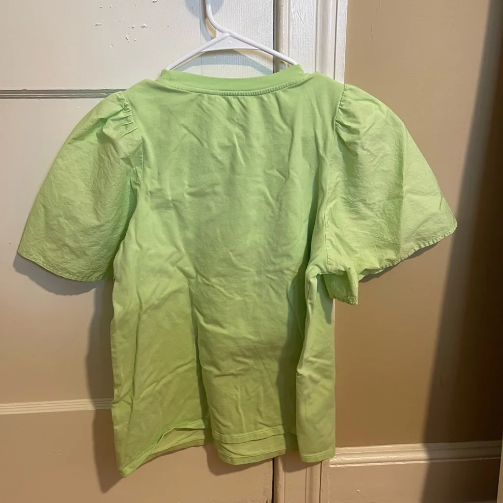 A New Day Light Green Puff Sleeve Top - Image 3