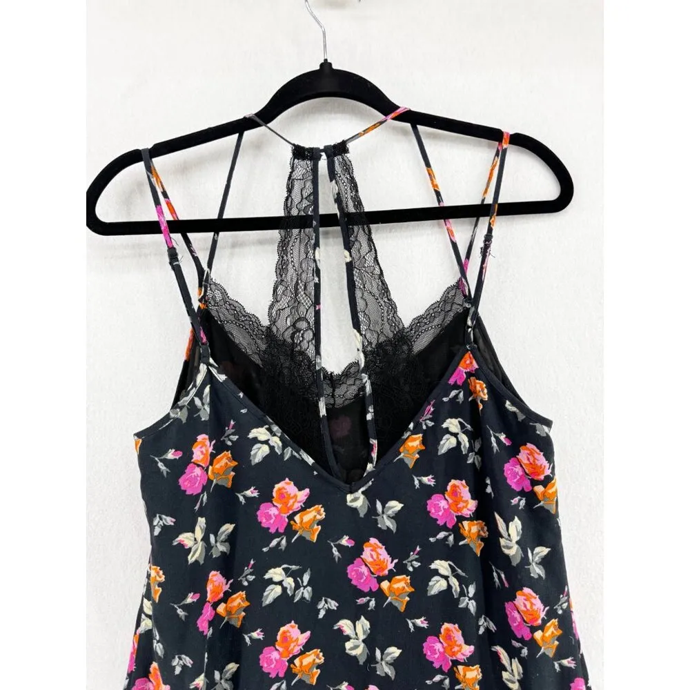 Zara trafaluc collection floral lace spaghetti strap  midi slip dress size small - Image 5