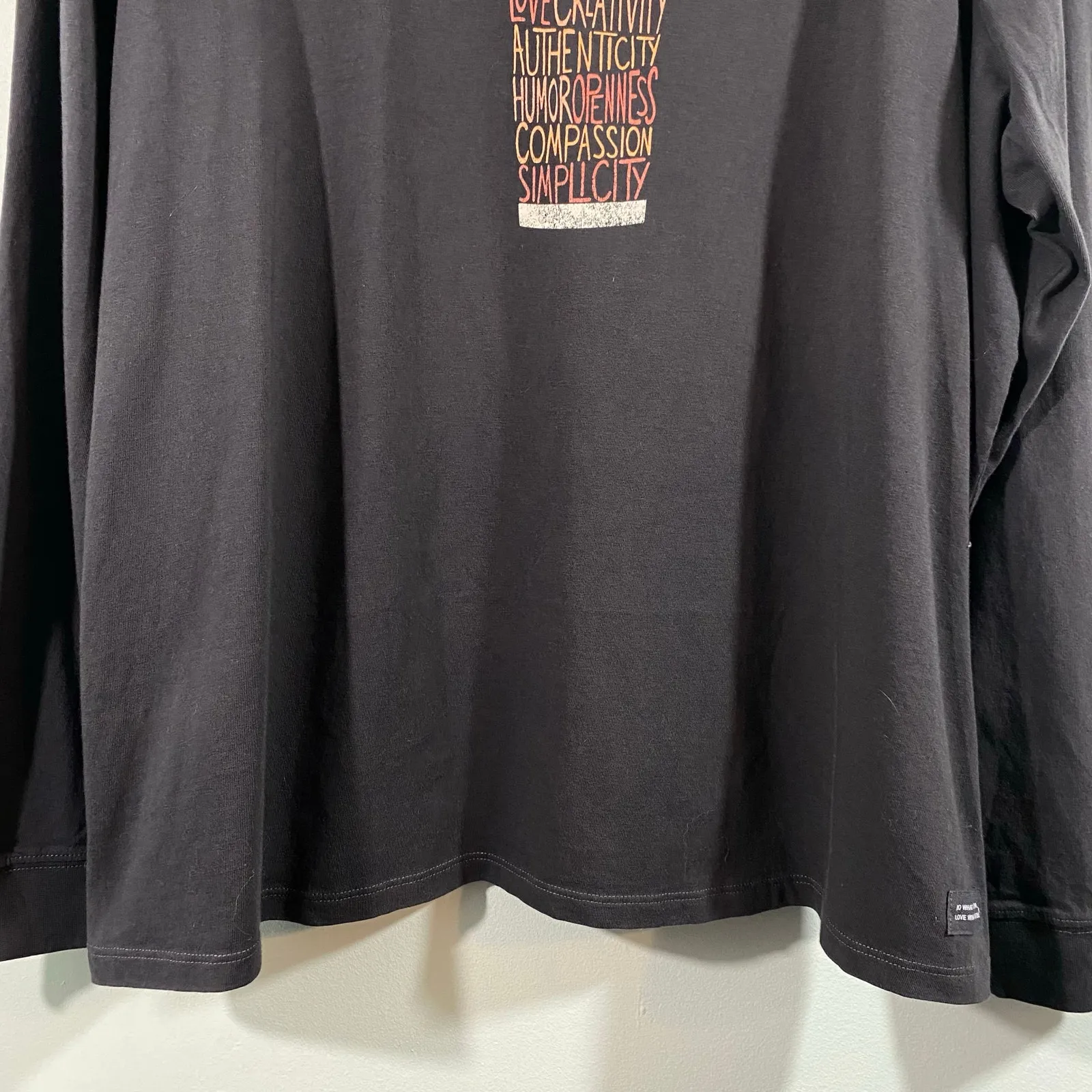 Life Is Good Women Grey Gratitude Beer Glass Long Sleeve Crusher Tee Sz XXXL NWT - Image 4