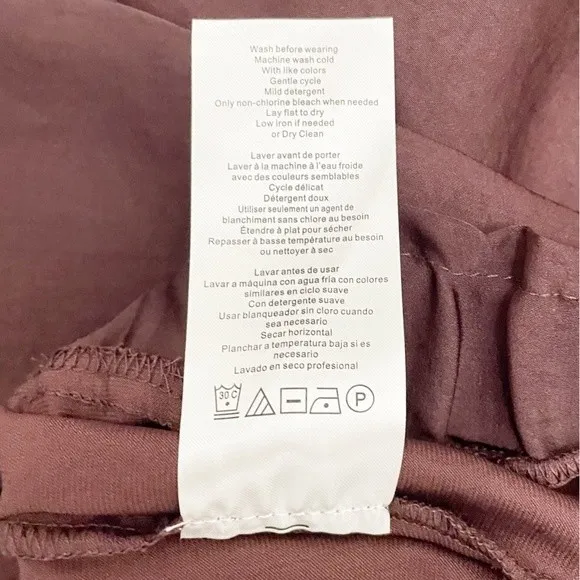 NWT A Pea In The Pod Underbelly Satin Jogger Pants Burgundy Size Large Maternity - Image 13