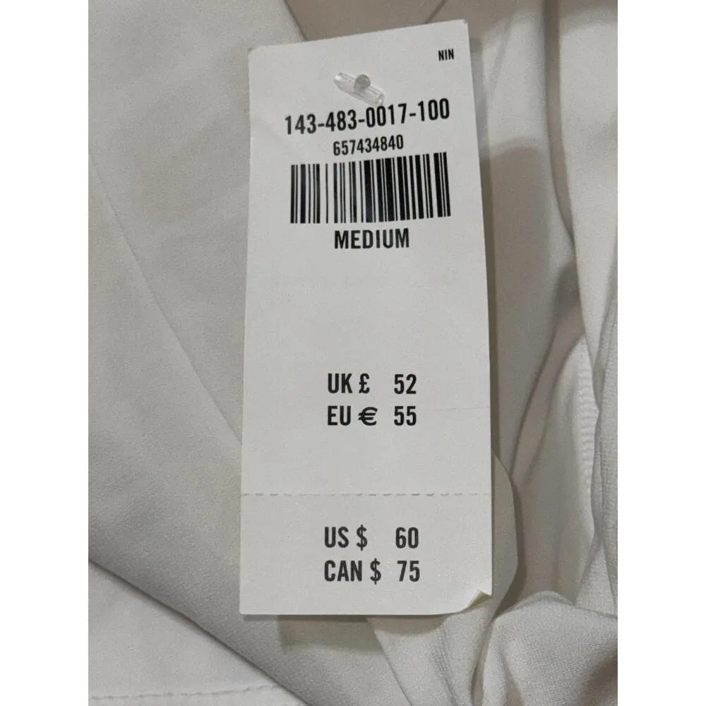 NWT NEW Abercrombie & Fitch White Ruffled Pleated Mini Skort Mini Skirt Size M - Image 6