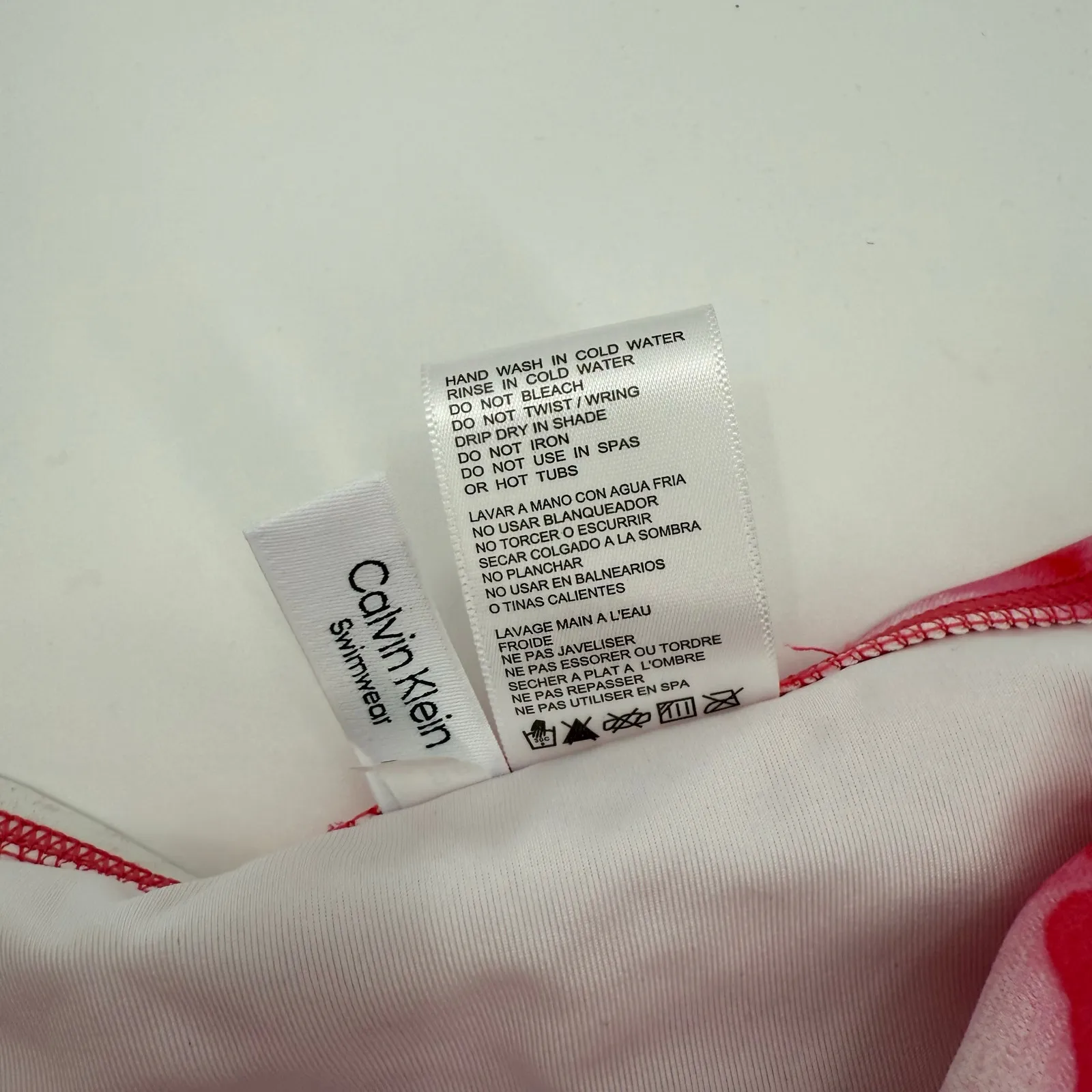 Calvin Klein Bikini Bottoms SZ Extra Small NWT Pleated High Waist Watercolor - Image 7