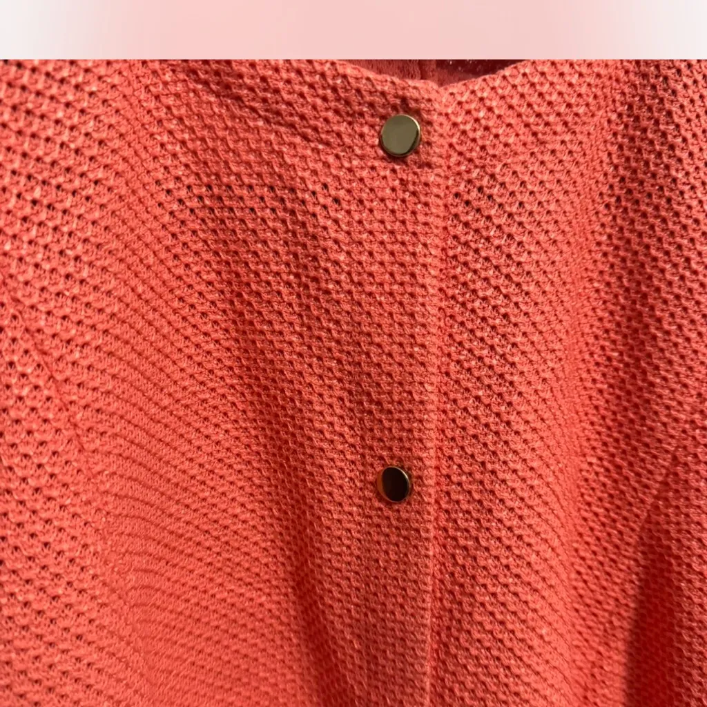 Basler Textured Coral Blazer Orange Size M - Image 2