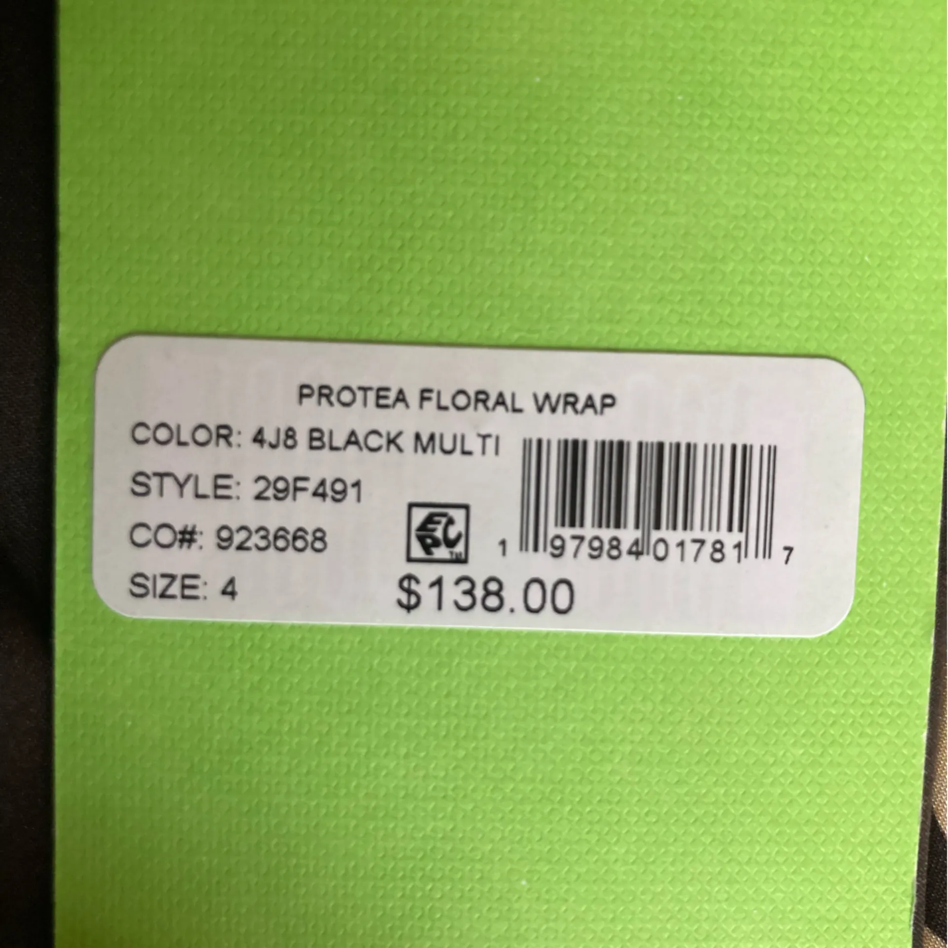 Sam Edelman Floral Satin Wrap Robe Kimono Cover-Up Black Cream Size 4 NWT - Image 8