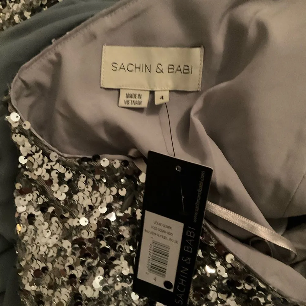 Sachin + Babi Jolie One Shoulder Sequin Gown Dress - Image 13