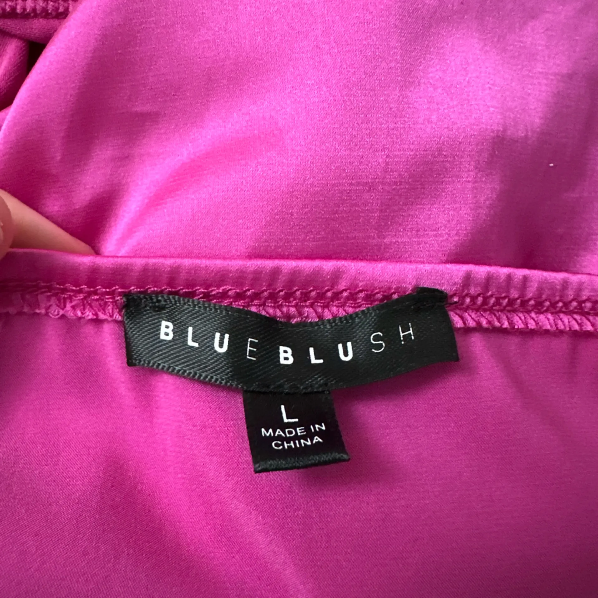 Blue Blush Magenta Halter Bodysuit Size Large - Image 3