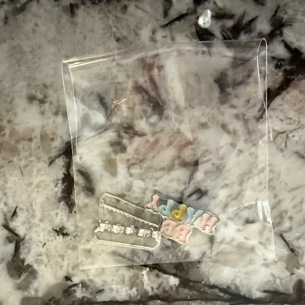 Be Happy 3 Piece Apple Watch Band Charms Gold - Image 3