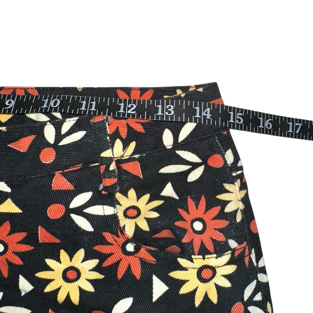 Lucy and Yak Organic Cotton Black Floral High Rise Jeans 28 Regular - Image 5