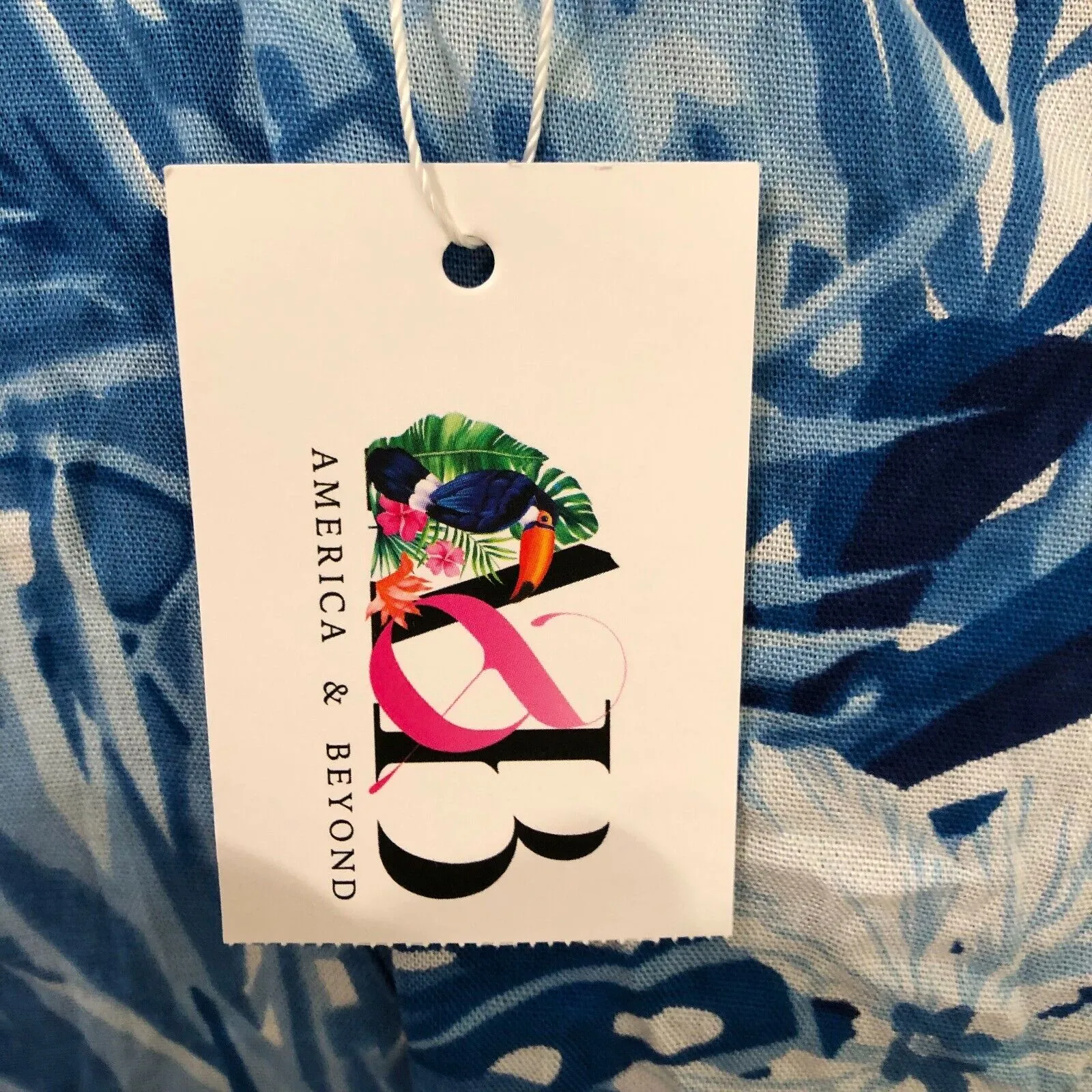 America & Beyond‎ Womens Dress S Blue Floral V - Image 8