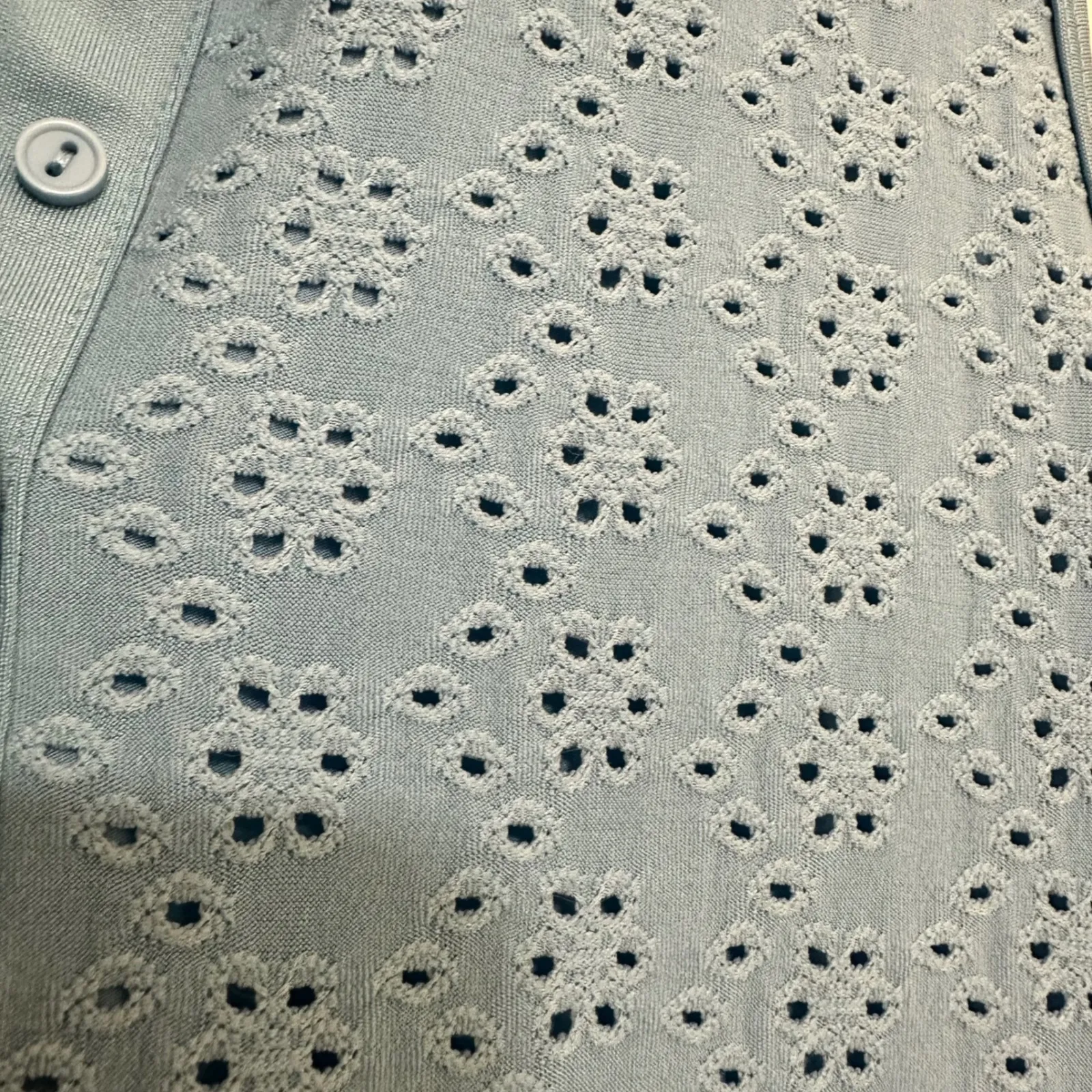 KYODAN | Women's Blue Eyelet Sleeveless Golf Tennis Athleisure Polo Shirt,P/S - Image 4