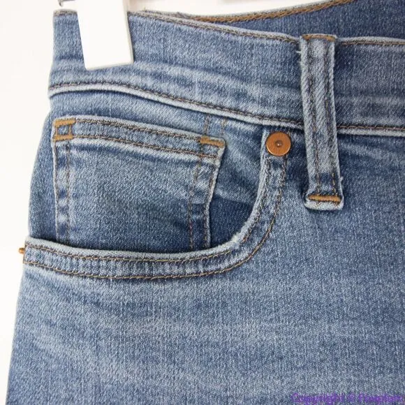Madewell‎ Mid Rise Skinny Crop Jeans in dewey wash, size 25, AJ173 - Image 9