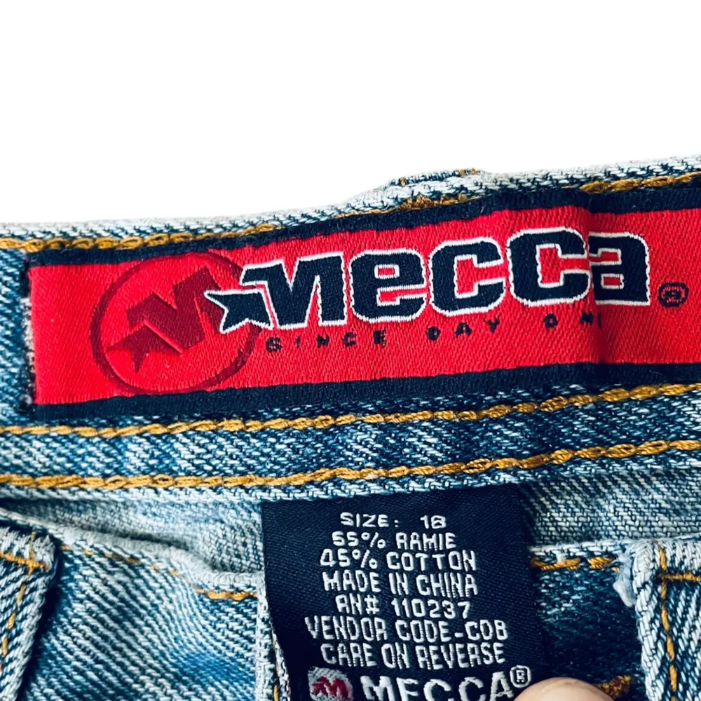 Mecca Vintage Y2K Baggy Wide Leg Carpenter Skater Urban High Rise Denim Jeans Size 18 - Image 5