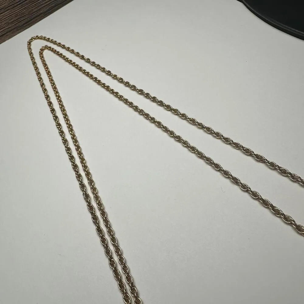 Swarovski Crystal Clear With Black Enamel Pendant Gold Tone On A Chain - Image 11