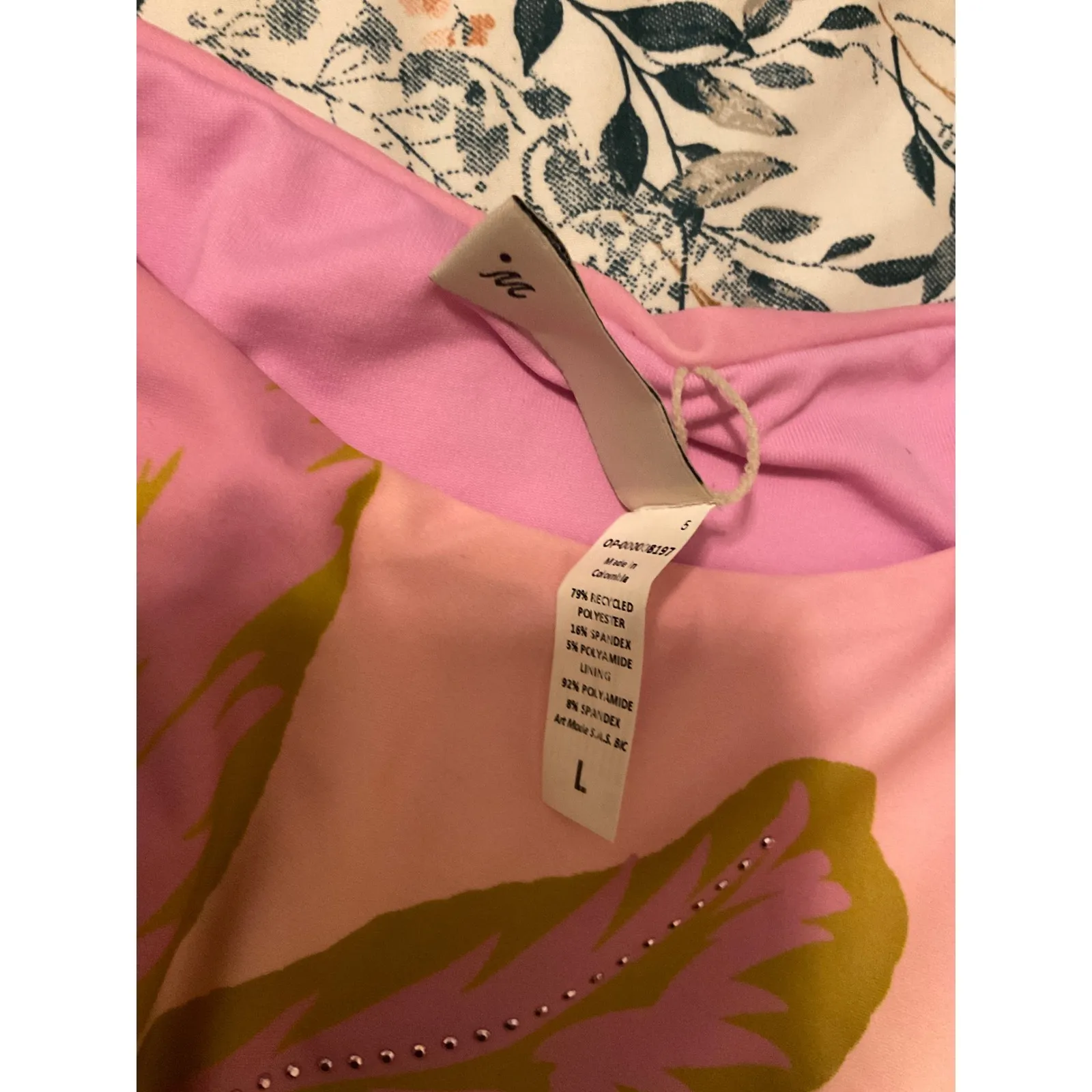 Maaji Cropped Rash Guard Long Sleeve Palm Print Beach Swim Top Size L - Image 6