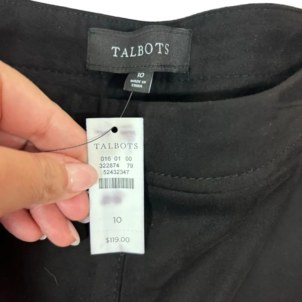 NWT Talbots Faux Suede High Waist Leggings Career Office Dress Pants Size 10 - Image 8