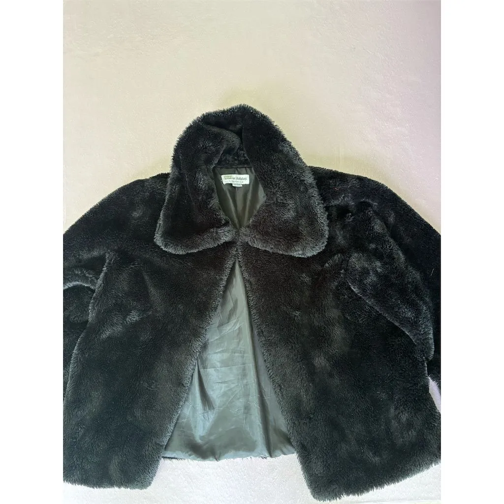 Charlie Holiday Women's Black Faux Fur‎ Jacket Size 6 - Image 4