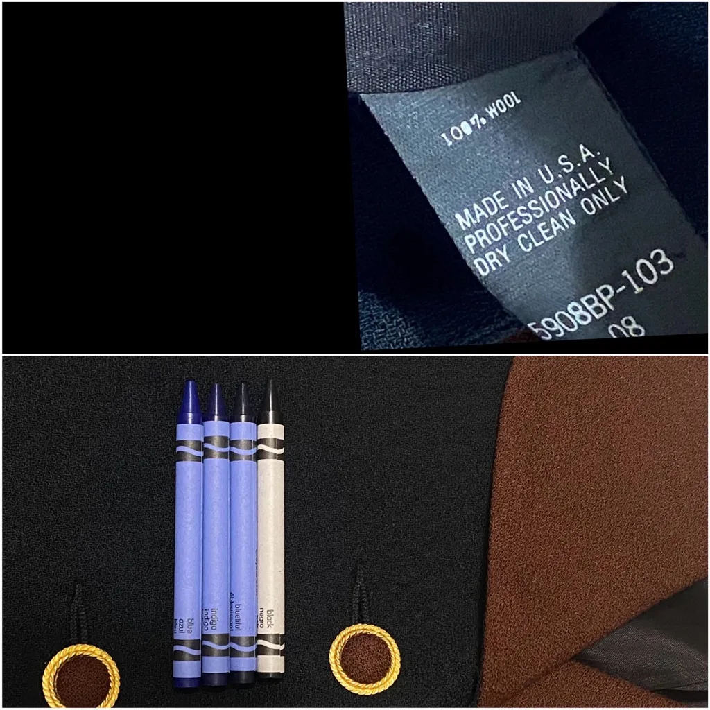 Barrie Pace LTD Vintage 100% Pure Wool Jacket Blazer Button Pocket Black size 8 - Image 15