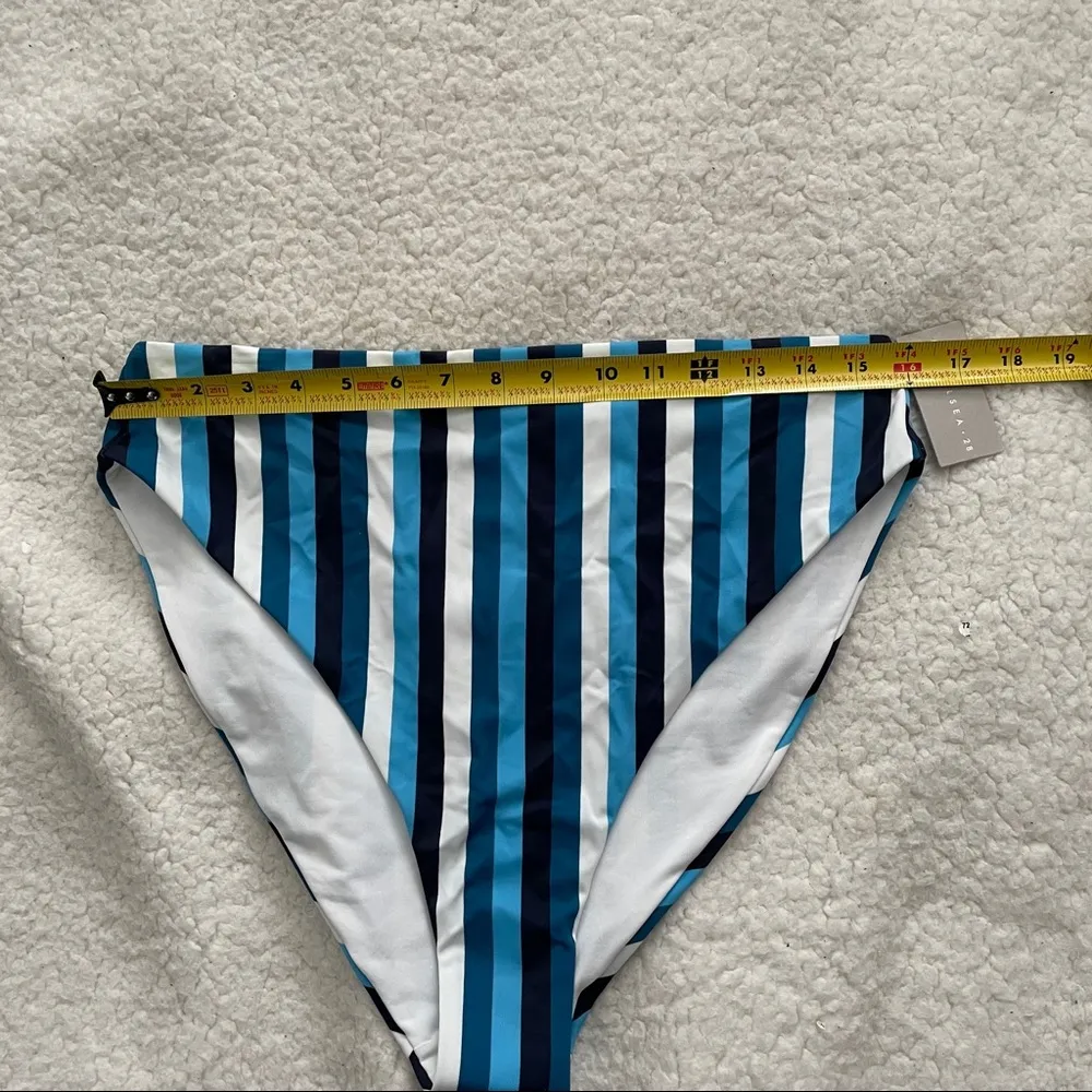 Chelsea 28 Easy Retro High Waist Bikini Bottoms Blue Size XL - Image 9
