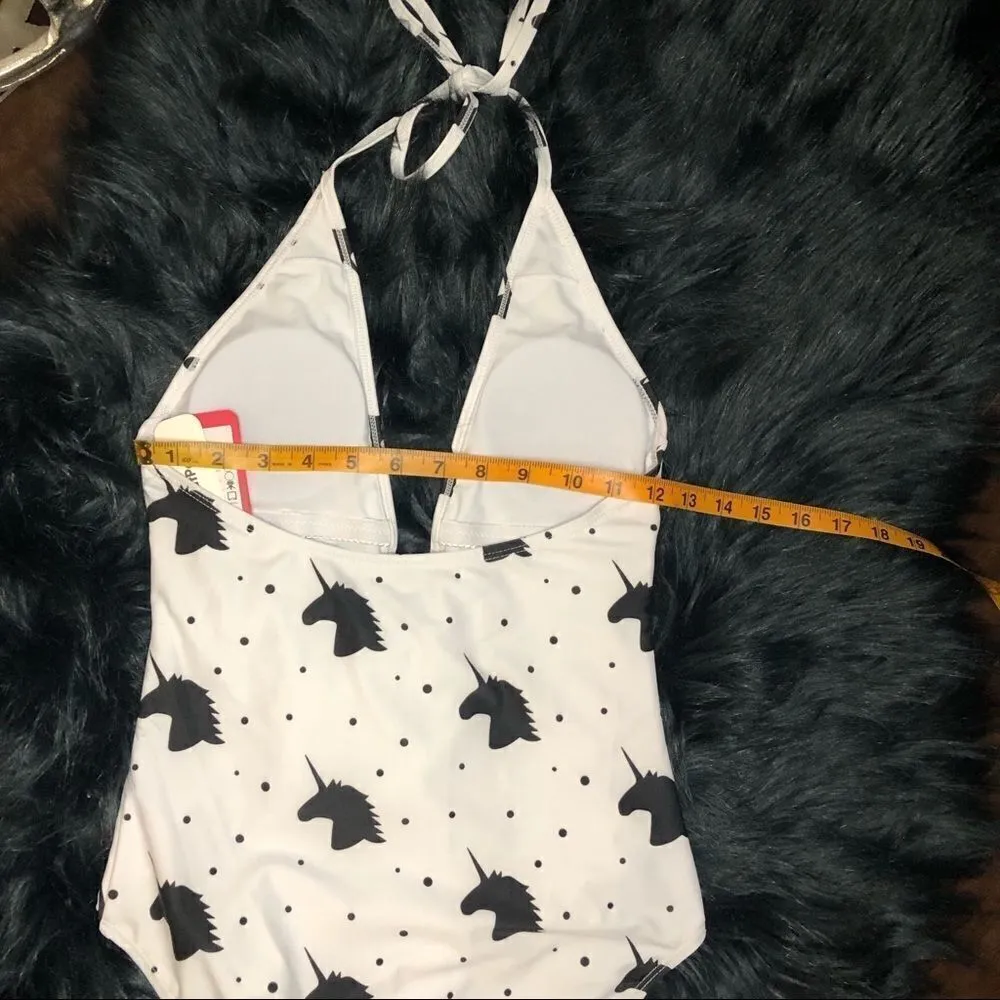 Pat Pat unicorn halter bathing suit sz small Black - Image 6