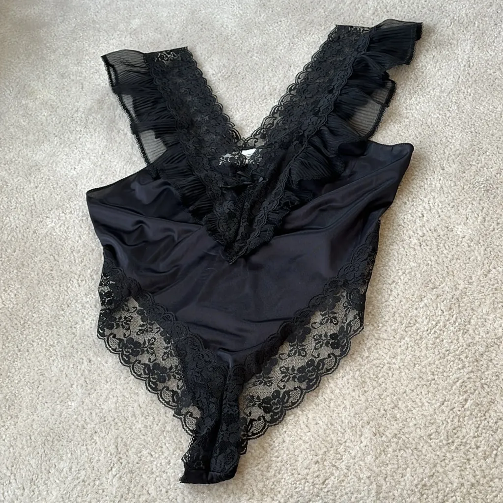 Joan Collins vintage teddy size Large Black - Image 14