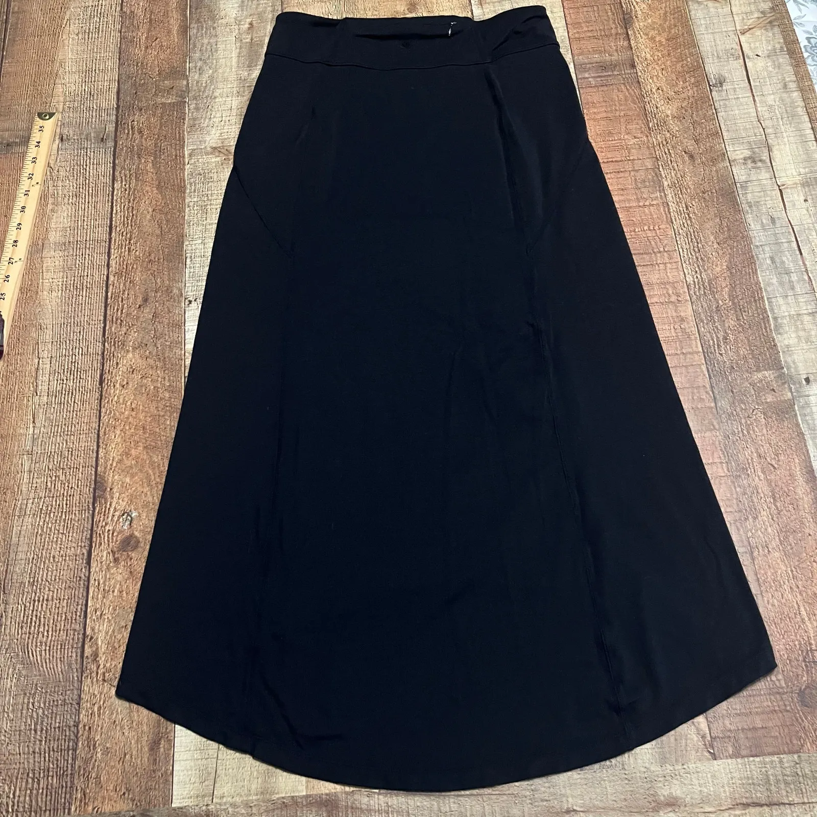 Athleta Women's Black High Low Midi Skirt Sz M Athletic Activewear Casual - Image 3