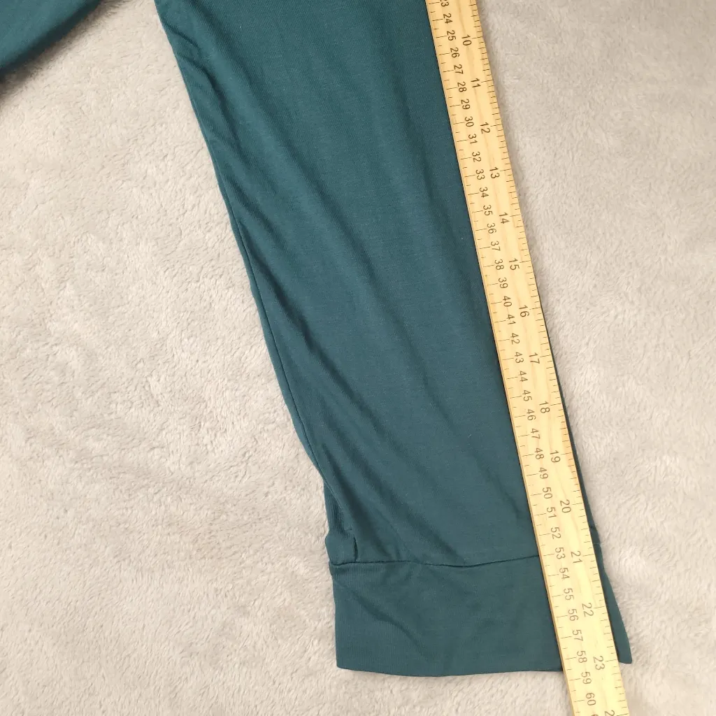 NWT Soma Cool Nights Satin Trim Notch Collar Top Pajama Womens Size XL Deep Teal - Image 6