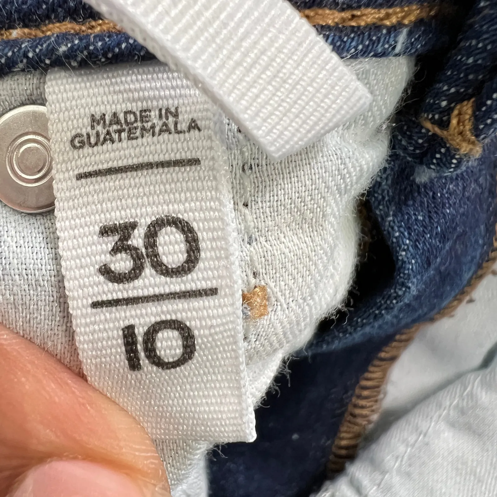 LOFT‎ High Rise Mom Jeans Frayed Hem Dark Wash Denim Comfort Stretch Size10 - Image 6