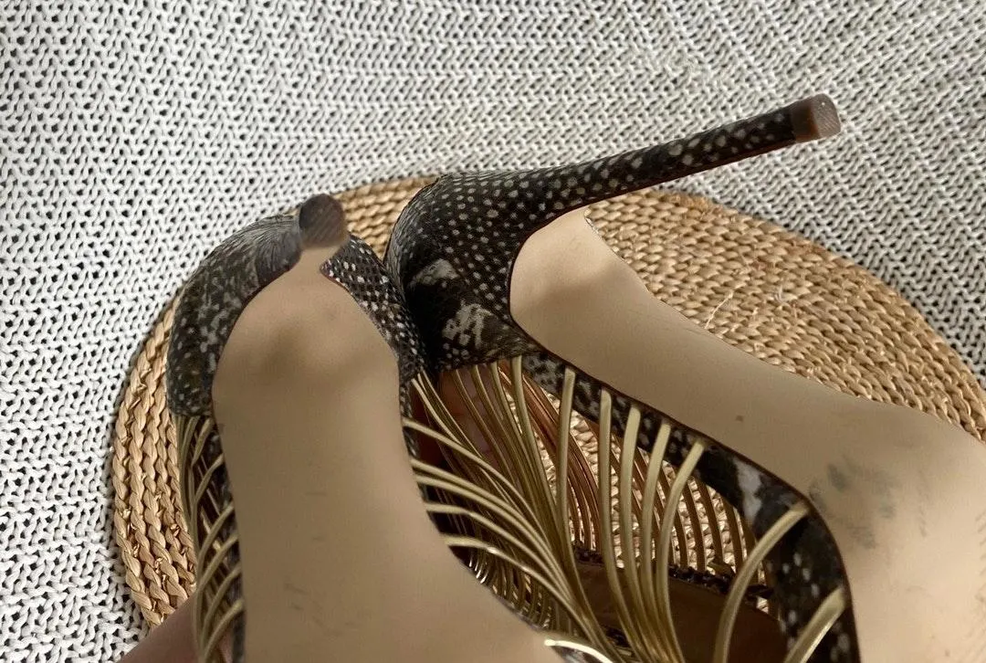 Margo Heel Gladiator Snake Sandals - Image 8