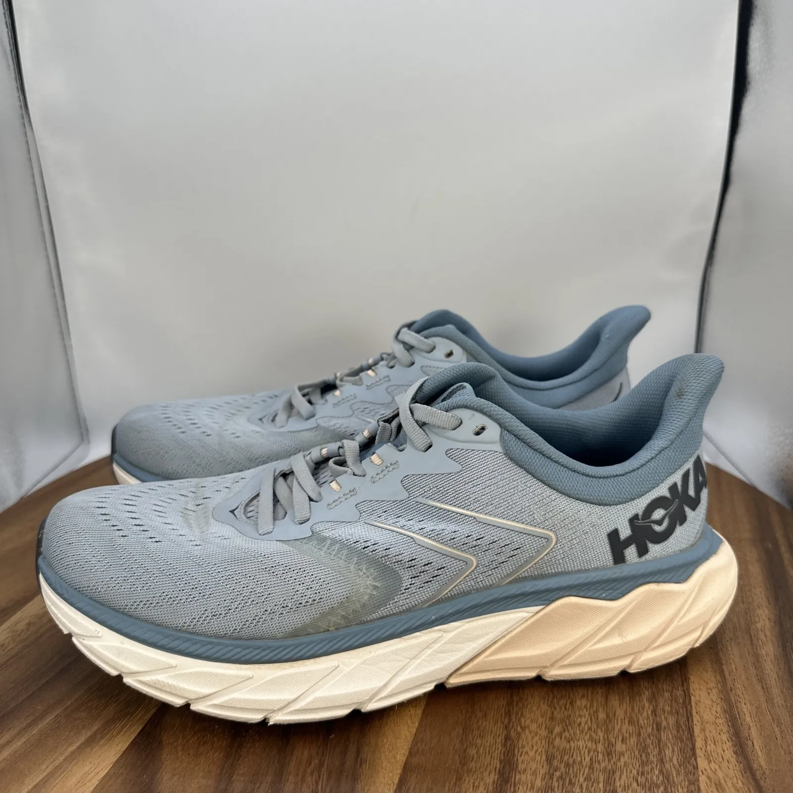 Hoka One One Arahi 5 Low Top Running Shoes Blue Athletic Athleisure Women's 9B Size 9 - Image 3